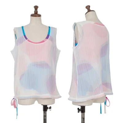 PLEATS PLEASE See-through Layered Design Print T-shirt
