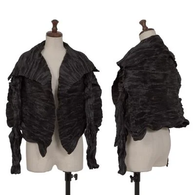 イッセイミヤケISSEY MIYAKE シワプリーツボタンレスジャケット