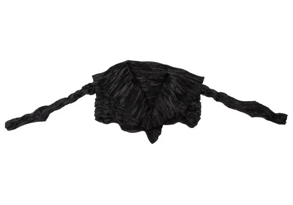 イッセイミヤケISSEY MIYAKE シワプリーツボタンレスジャケット 黒M位 K-144868_002