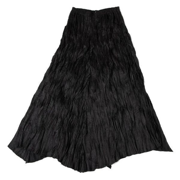 イッセイミヤケISSEY MIYAKE シワプリーツセットアップ 黒M位 L K-144870_013