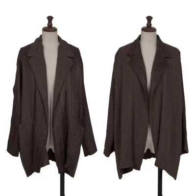 ISSEY MIYAKE Pleated Reversible Patch Pocket Jacket