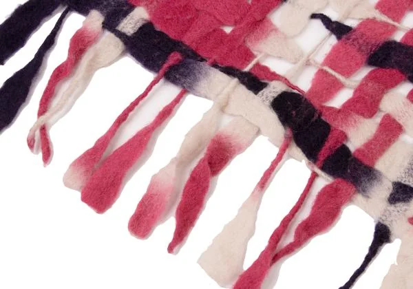 Plantation Felt Mesh Knitted Design Stole K-144874_003