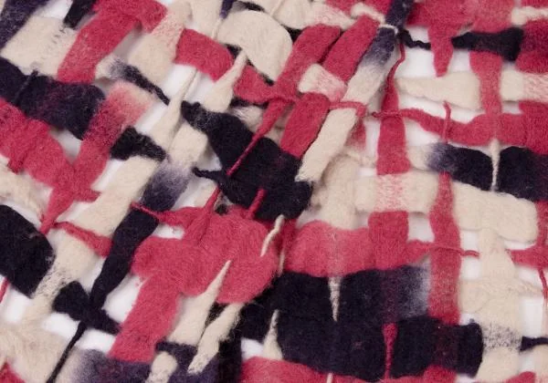 Plantation Felt Mesh Knitted Design Stole K-144874_004