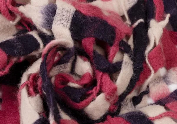 Plantation Felt Mesh Knitted Design Stole K-144874_007