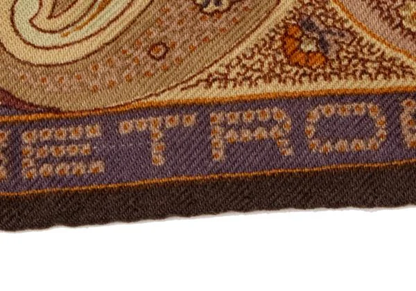 Italy 90s ETRO エトロ 大判 スカーフ ペイズリー ブラウン エトロETRO ペイズリー柄大判スカーフ 茶他 | DCブランド古着