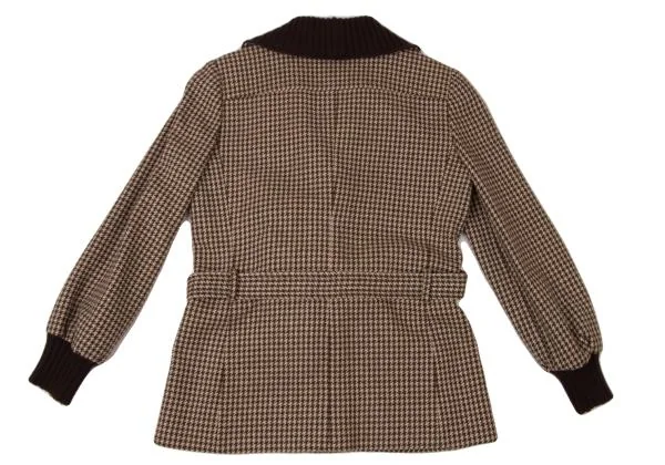 MISS DIOR Houndstooth Switching Rib Knit Jacket K-144888_014