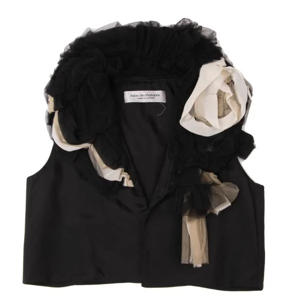 robe de chambre COMME des GARCONS Tulle Embellished Sleeveless Vest K-144891_002
