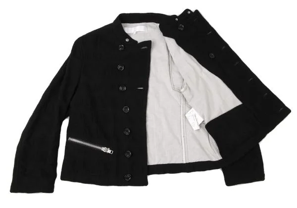 tao Zip Design Stand Collar Double Jacket K-144895_011