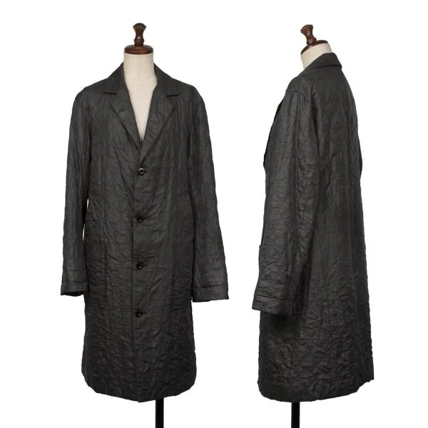 Y's Diamond Quilted Coat Charcoal 3 K-144908_001