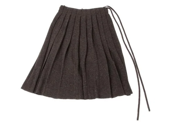 Y's Wool Pleated Knit Skirt K-144912_002