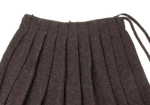 Y's Wool Pleated Knit Skirt K-144912_003