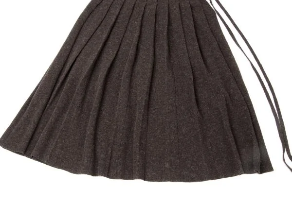 Y's Wool Pleated Knit Skirt K-144912_005