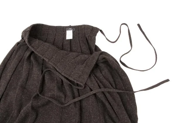 Y's Wool Pleated Knit Skirt K-144912_006