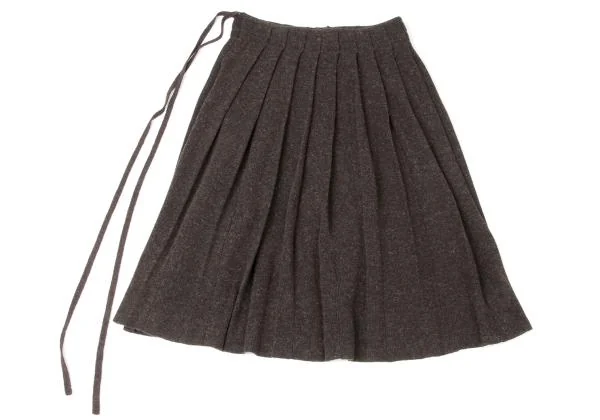 Y's Wool Pleated Knit Skirt K-144912_008
