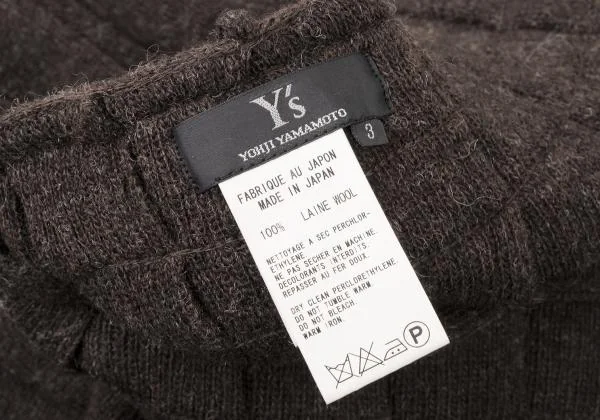 Y's Wool Pleated Knit Skirt K-144912_010