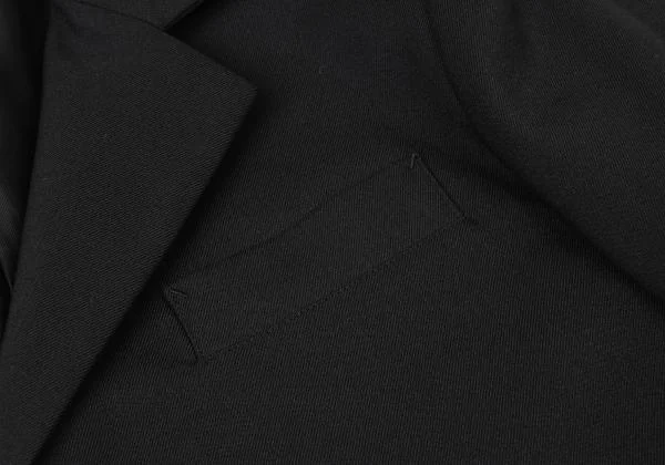 ヨウジヤマモト ファムYohji Yamamoto FEMME ポリレーヨンラバーボタンジャケット 黒1 K-144915_004