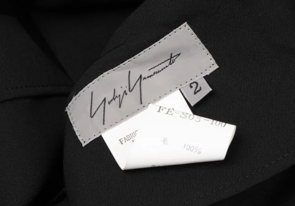 Yohji Yamamoto FEMME Wool Gabardine Drape Skirt K-144916_013