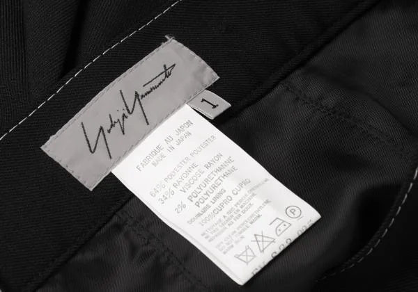 Yohji Yamamoto FEMME Poly Rayon Pleated Wrap Skirt K-144917_013