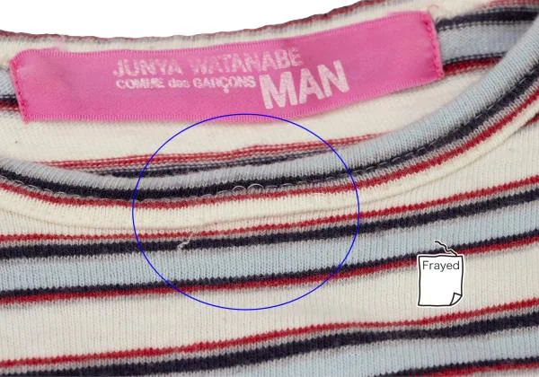 JUNYA WATANABE MAN PINK COMME des GARCONS Stripe T Shirt K-144934_004