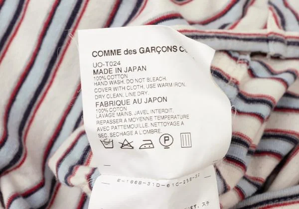 JUNYA WATANABE MAN PINK COMME des GARCONS Stripe T Shirt K-144934_012