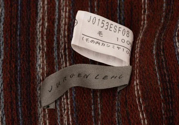 JURGEN LEHL Multi Stripe Fringe Cashmere Stole K-144942_006