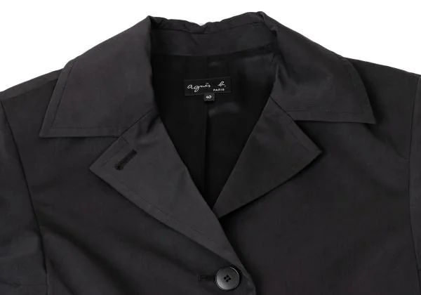 agnes b. Poly Nylon Open Collar Coat K-144959_004