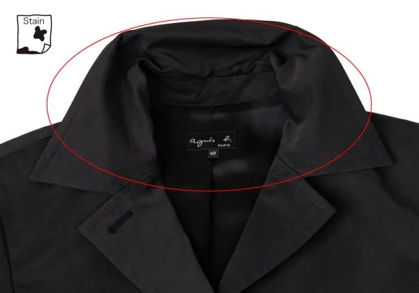 agnes b. Poly Nylon Open Collar Coat K-144959_005