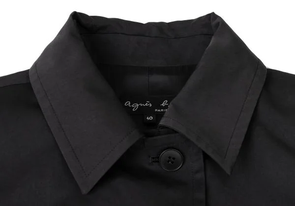 agnes b. Poly Nylon Open Collar Coat K-144959_007