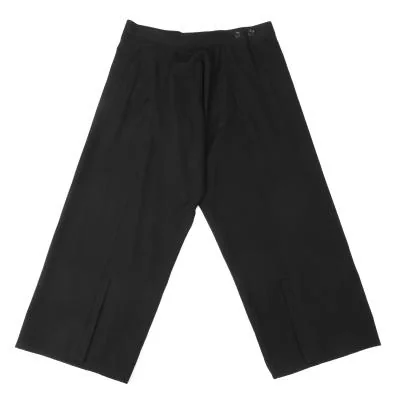 Y's Wool Gabardine Wrap Button Hem Design Pants