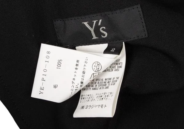 Y's Wool Gabardine Wrap Button Hem Design Pants K-144977_019