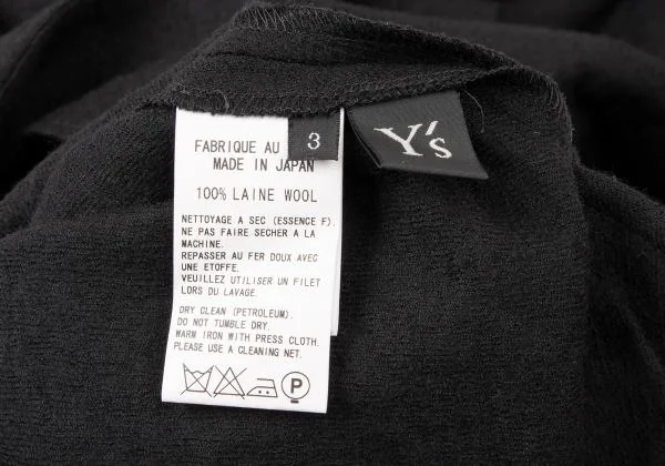 Y's Wool Tuck Side Pocket Design Skirt K-144979_011