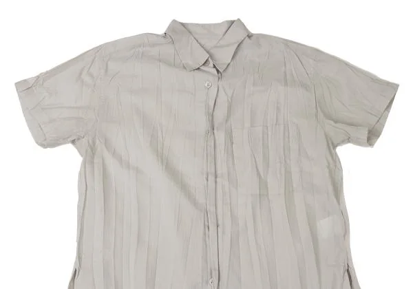 ISSEY MIYAKE Pleated Short Sleeve Shirt K-144984_003