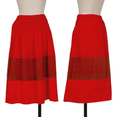 Unbranded Knit Switching Dot Jacquard Skirt