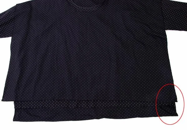 COMME des GARCONS Dot Print Back Long Hem Blouse K-144997_008