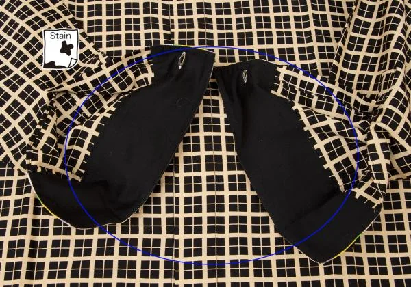 ジャンニヴェルサーチGIANNI VERSACE カラフルカラー切替格子柄シャツ ベージュ黒46S K-145013_008