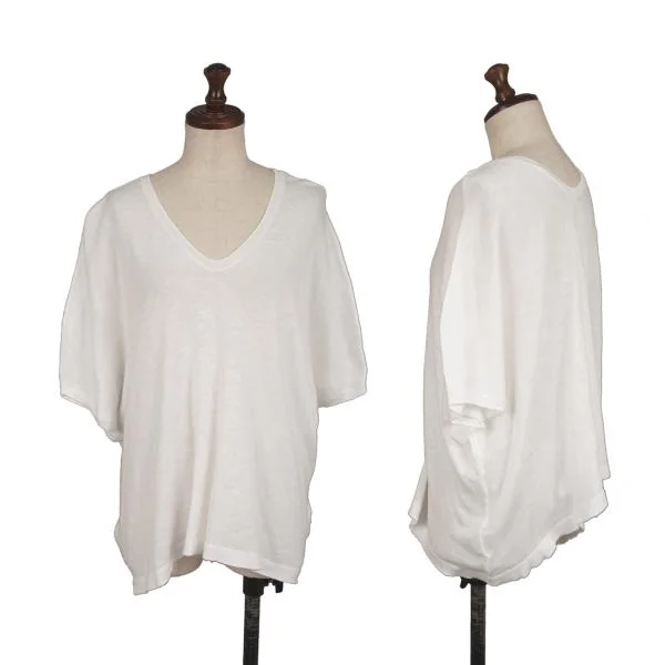 45rpm 45R Cotton Dolman Short Sleeve Knit Top White 0 K-145042_001
