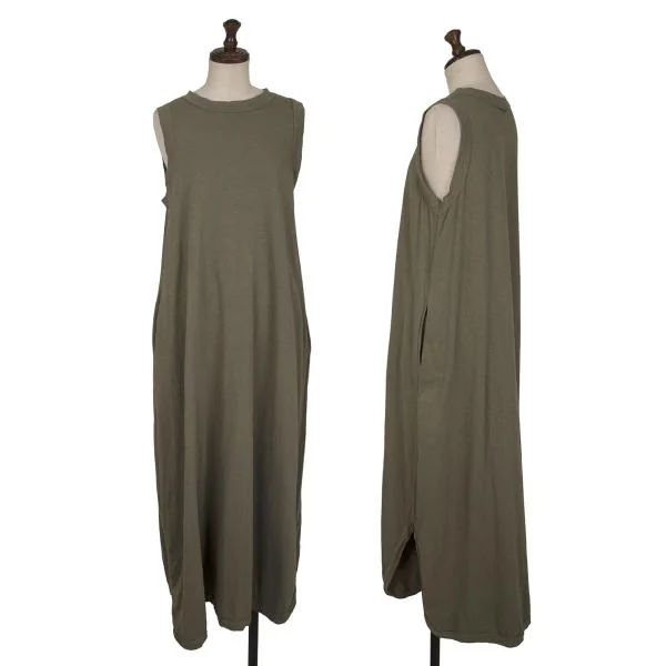 45rpm 45R Cotton Round Hem Sleeveless Dress Green S-M K-145057_001