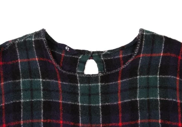45rpm 45R Wool Fringe Design Check Knit Dress K-145064_004
