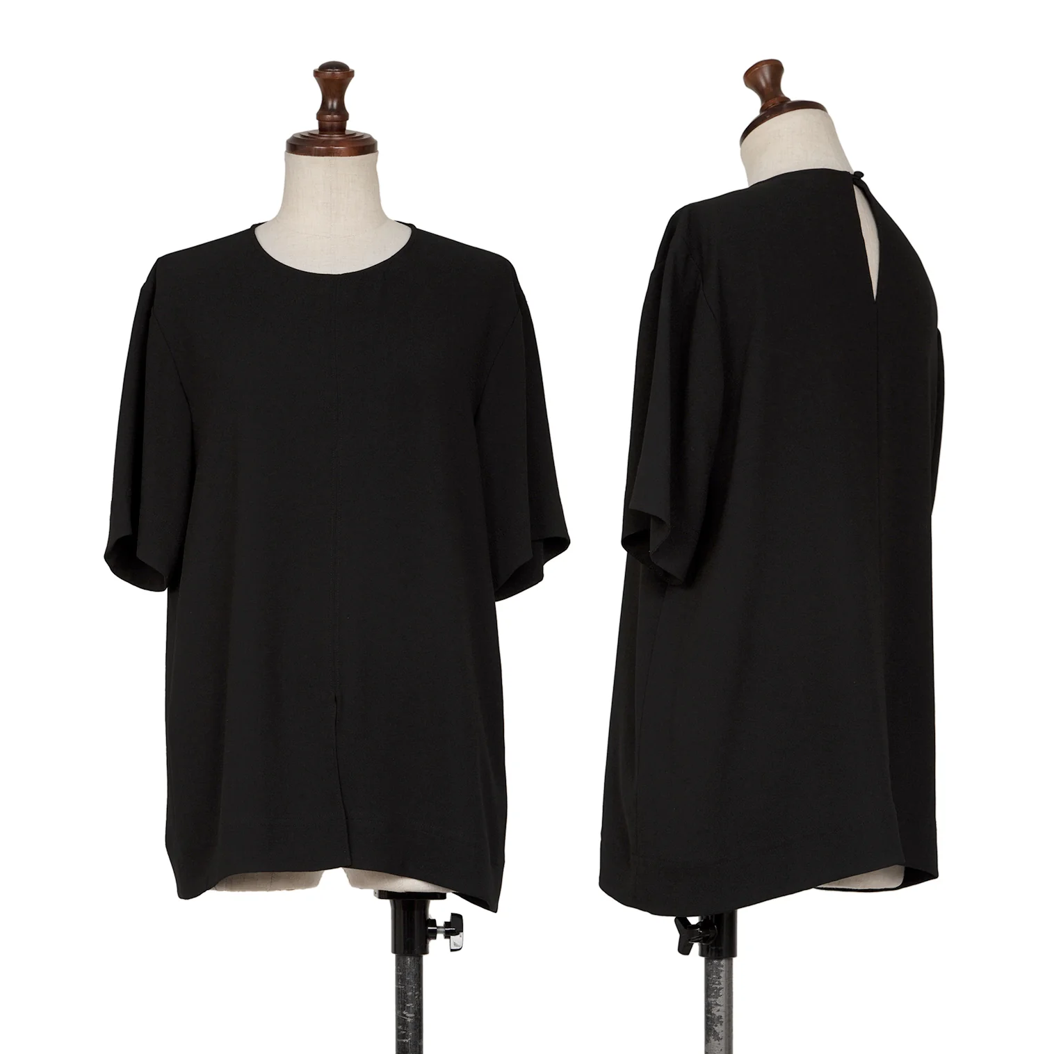 Tシャツ・カットソー THEORY Woman T-Shirt Black O1124521 001 Theory Hem Slit T-shirt Black S | PLAYFUL