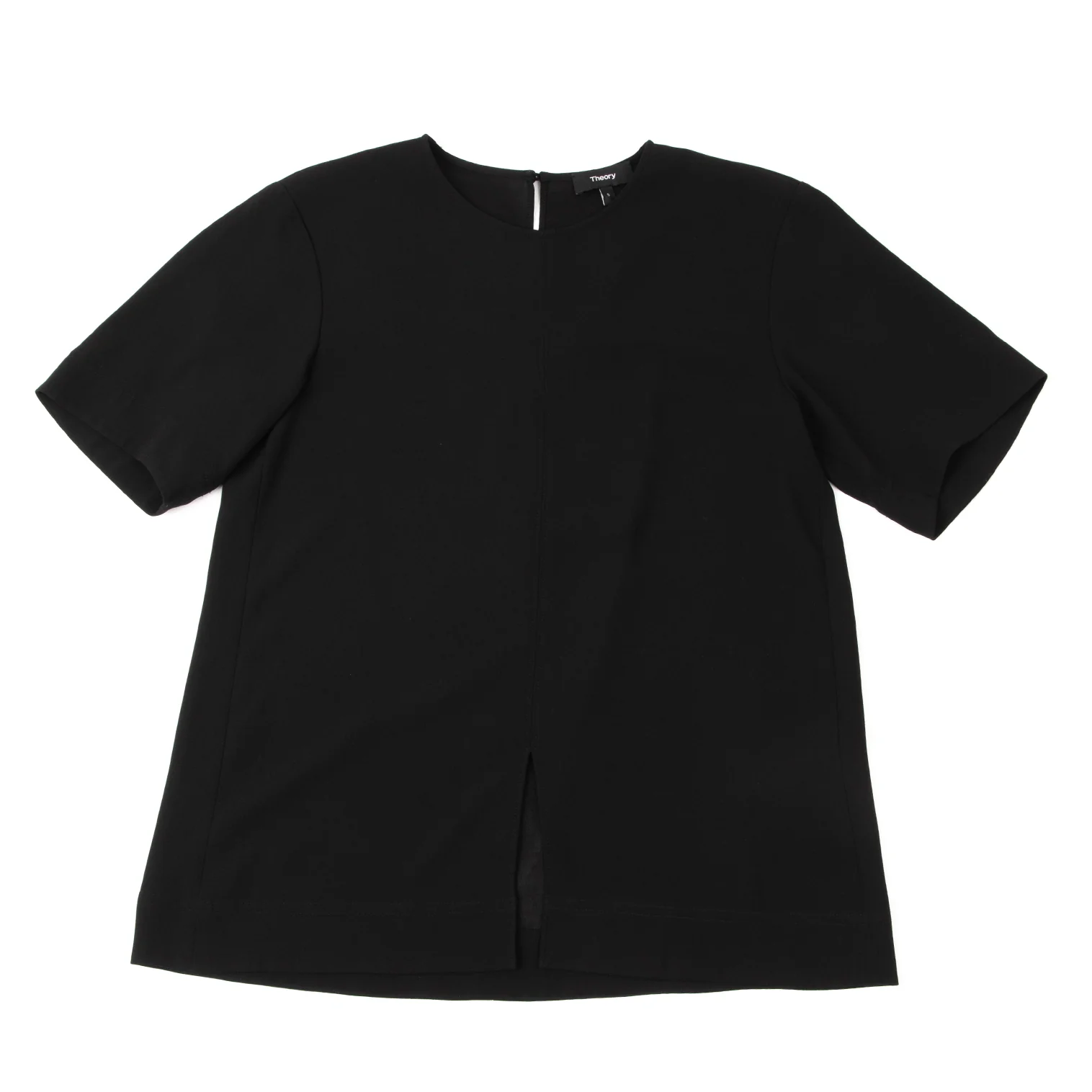 Tシャツ・カットソー THEORY Woman T-Shirt Black O1124521 001 Theory Hem Slit T-shirt Black S | PLAYFUL