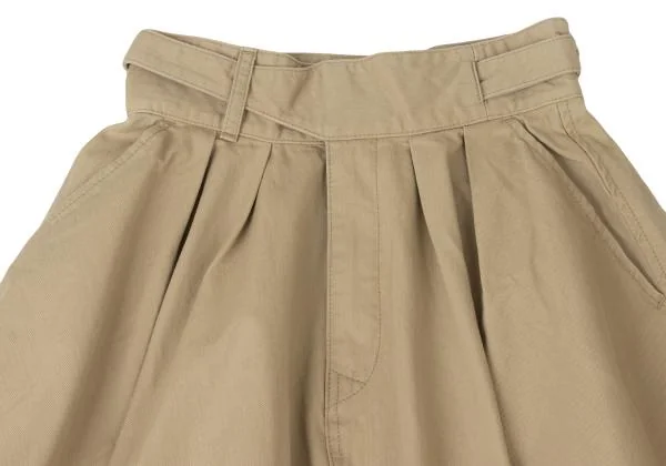 SINME Tuck Belted Flare Skirt K-145088_003