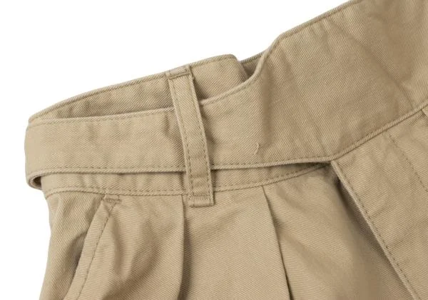 SINME Tuck Belted Flare Skirt K-145088_005