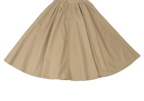 SINME Tuck Belted Flare Skirt K-145088_008
