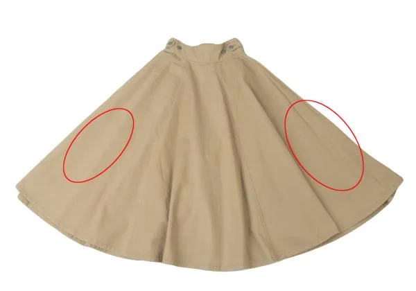 SINME Tuck Belted Flare Skirt K-145088_010