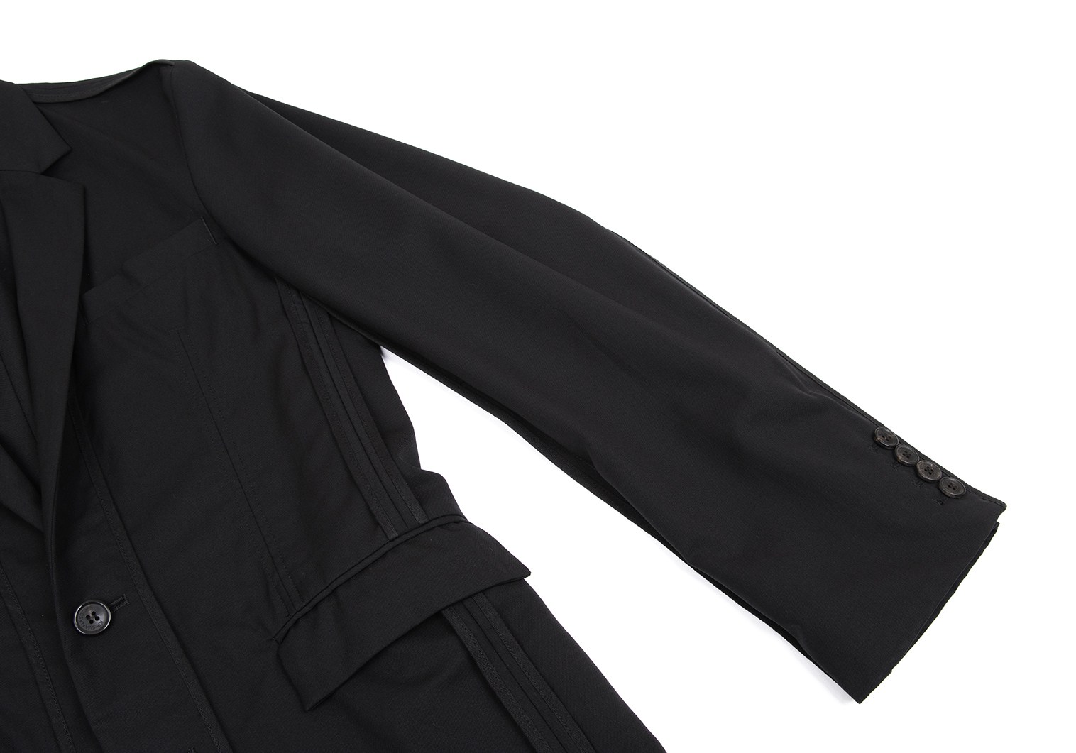 クリスヴァンアッシュKRIS VAN ASSCHE ウールギャバインサイド