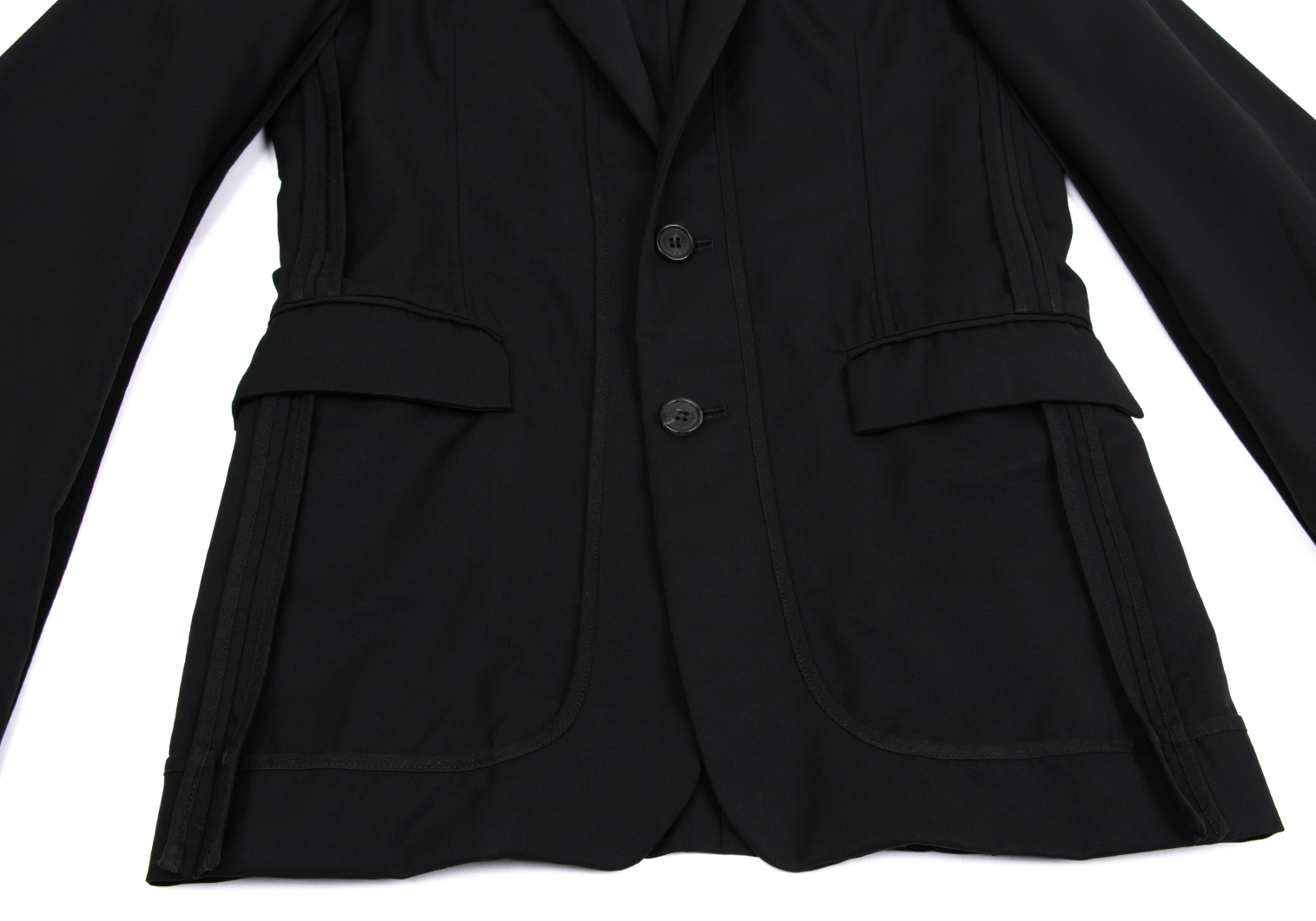 クリスヴァンアッシュKRIS VAN ASSCHE ウールギャバインサイド