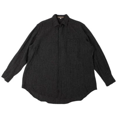 Y's for men Pinstripe Snap Button Long Sleeve Shirt