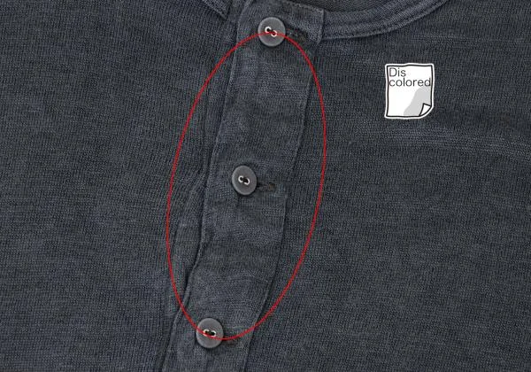 ワイズフォーメンY's for men リネンヘンリーネック半袖Tシャツ 紺M位