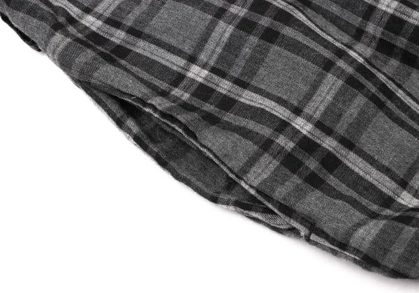 ワイズフォーメンY's for men レーヨンチェックドロストワイドパンツ 黒チャコールグレーM位 K-145154_006
