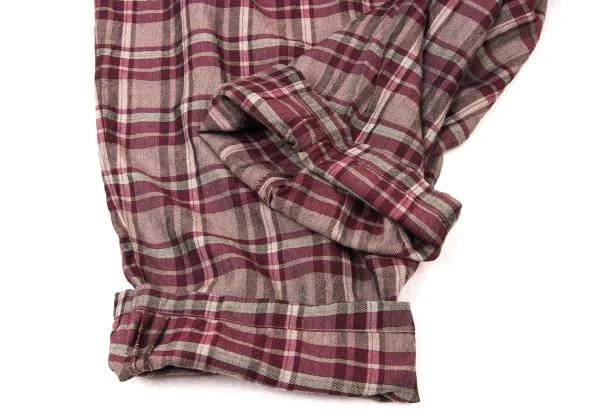 Y's for men Rayon Check Drawstring Wide Pants K-145155_009